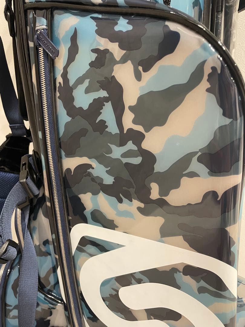 【新品未使用】UrbanCamo アーバンカモ　スタンド式キャディバッグ　青迷彩