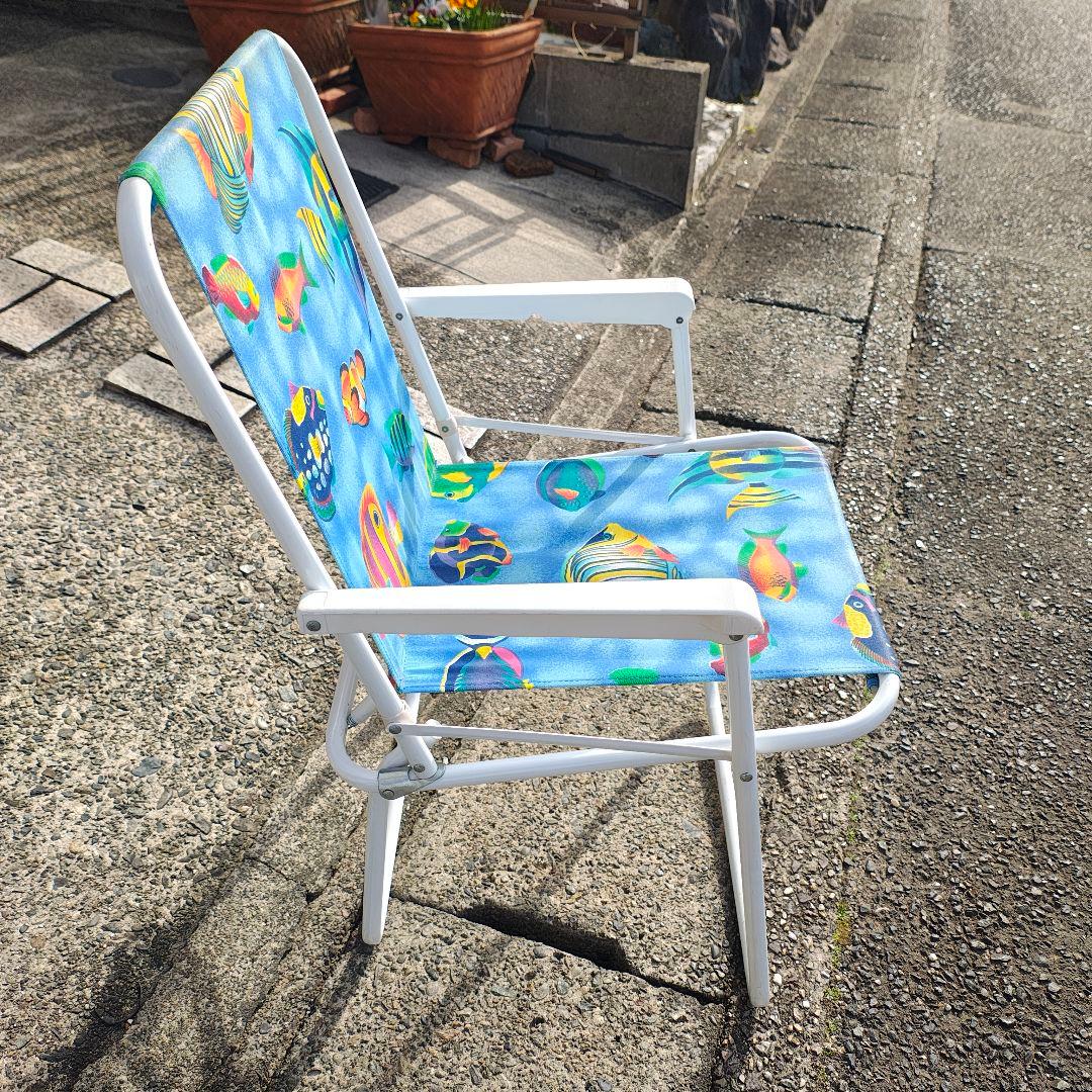折りたたみ式アウトドアチェア 2脚セット 昭和レトロ