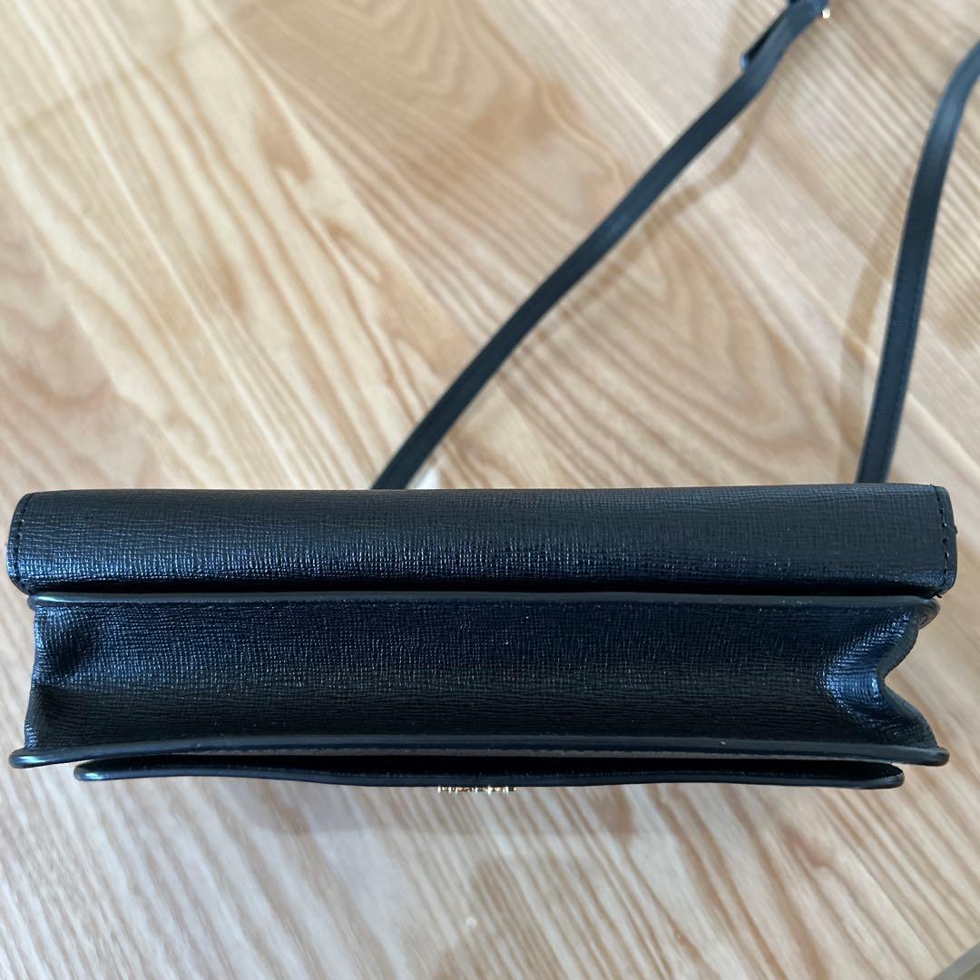 極美品　FURLA リーヴァ 2way ウォレットショルダーバッグ　ブラック