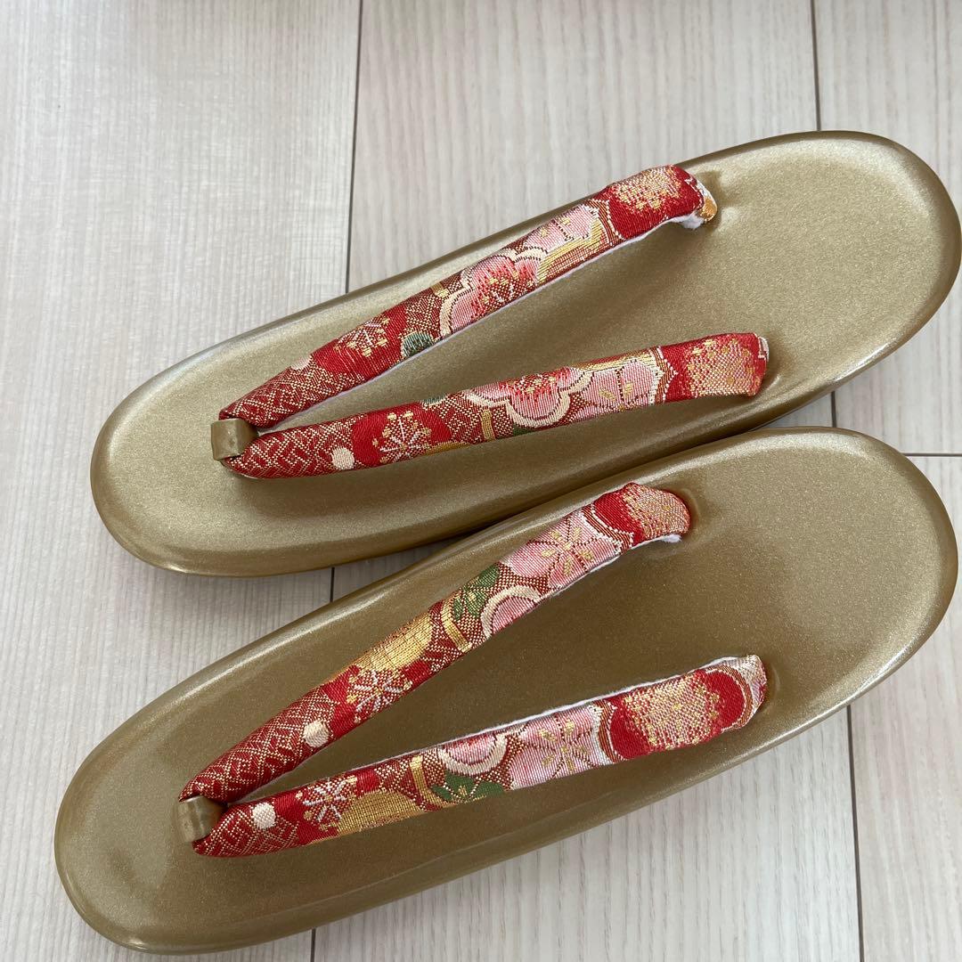 和風バッグと下駄のセット Lサイズ