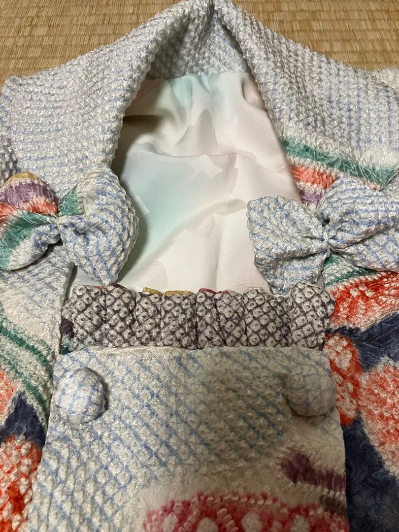 藤娘きぬたや　正絹　総絞り被布　髪飾り　Ｂ