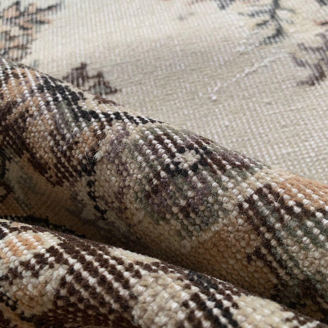 超バーゲン価格！ボタニカル208×120 ペールオレンジ　トルコヴィンテージラグ