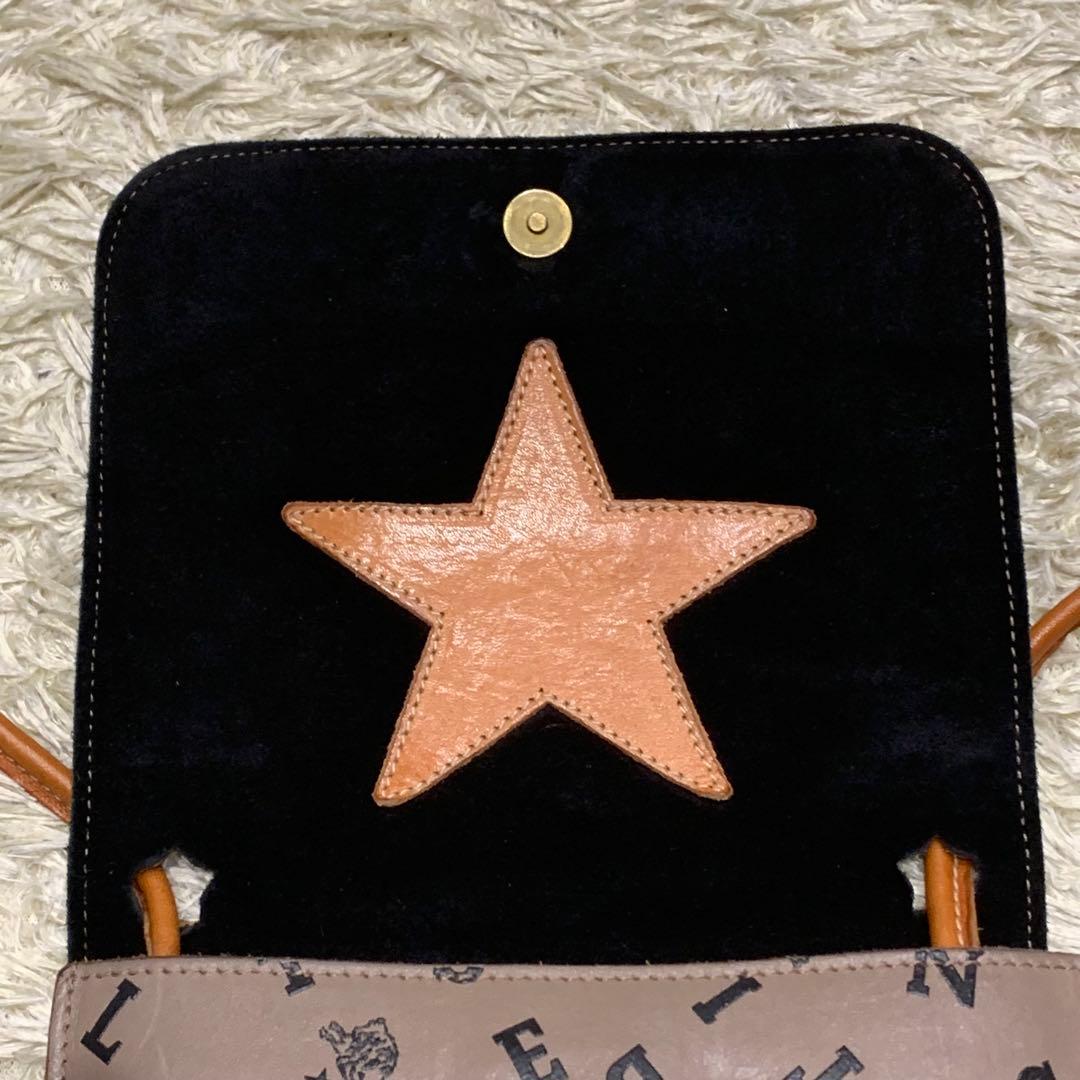 美品✨イルビゾンテ ショルダーバック 日本限定 ロゴ総柄 レザー グレージュ