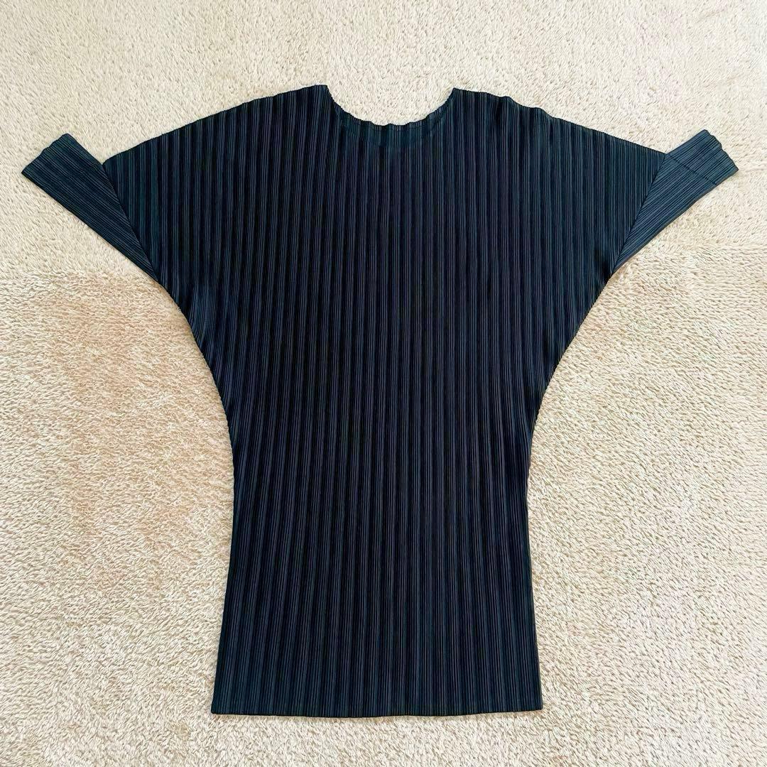 未使用級✨プリーツプリーズ 変形 美チュニック ミニドレスワンピース 黒 ３ L