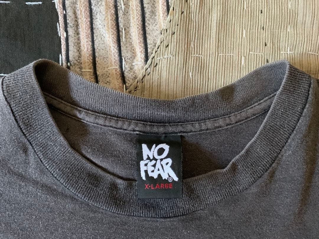 極フェード90s XL NO FEAR メッセージ vtg Tシャツ sk8