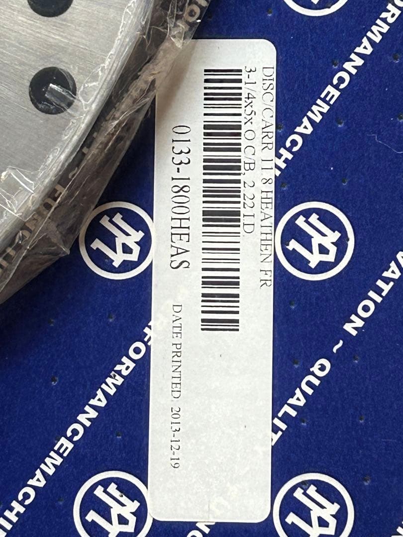 未使用　パフォーマンスマシーン　ディスクローター　HEATHEN 11.8インチ