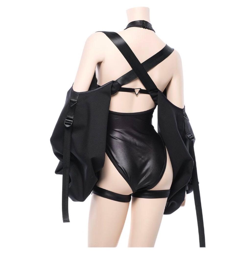 【5点SET】M企画　サイバーチャイナハイレグ　ぶか袖・パフ袖2種類付