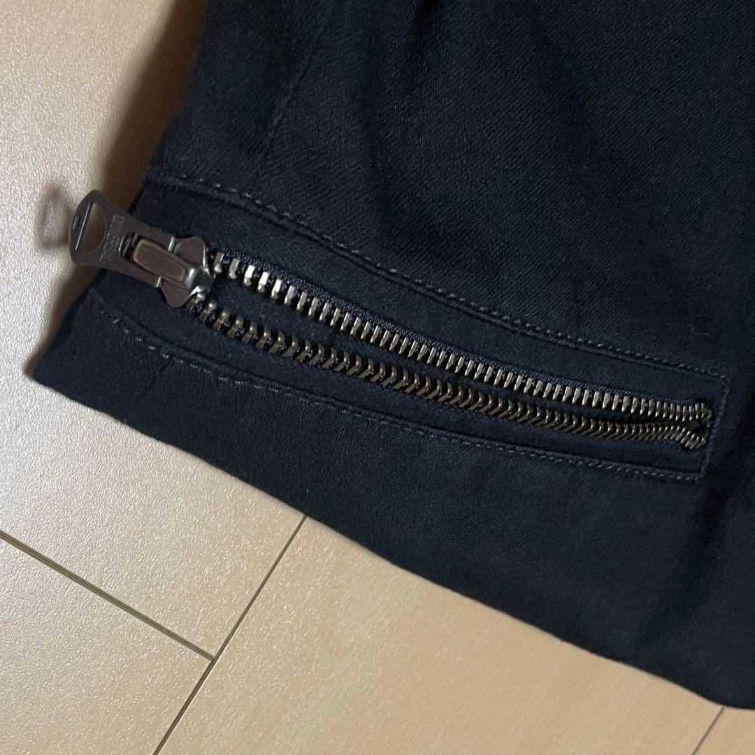 専用品 00s CIVARIZE スタッズ ダメージ ジップ スキニーデニム 黒