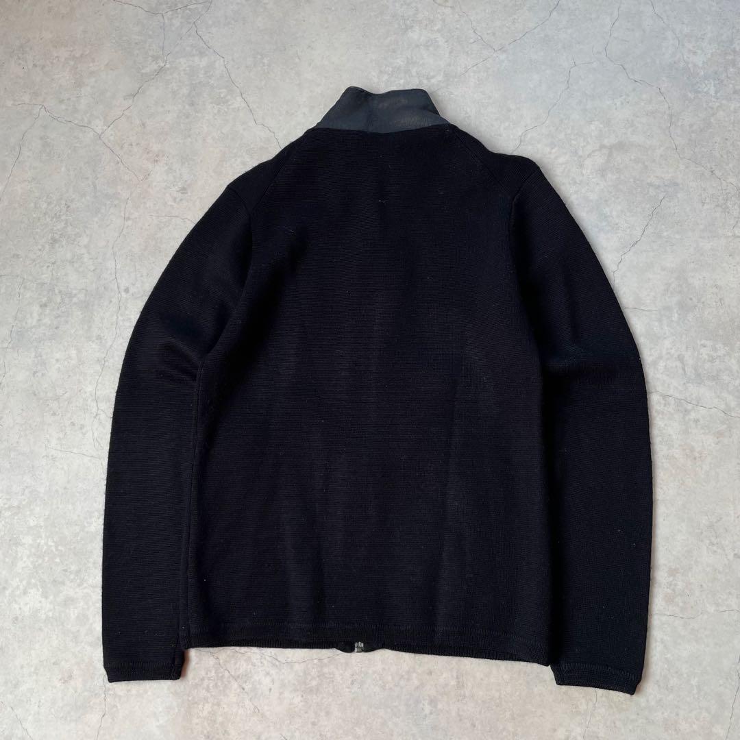 BURBERRY BLACK LABEL フルジップニット ロゴ