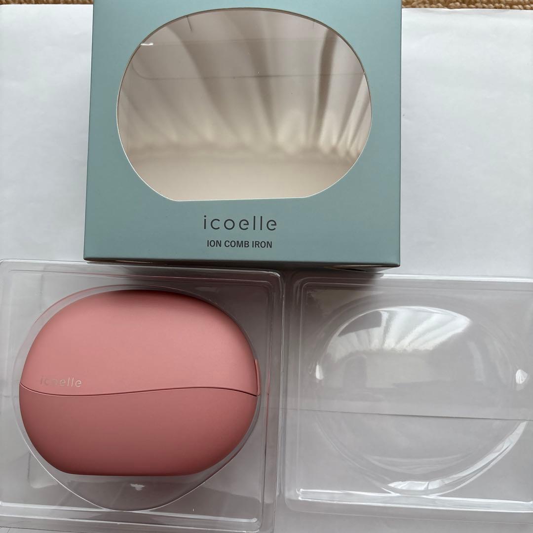 icoelle イオンコームアイロン　ピンク