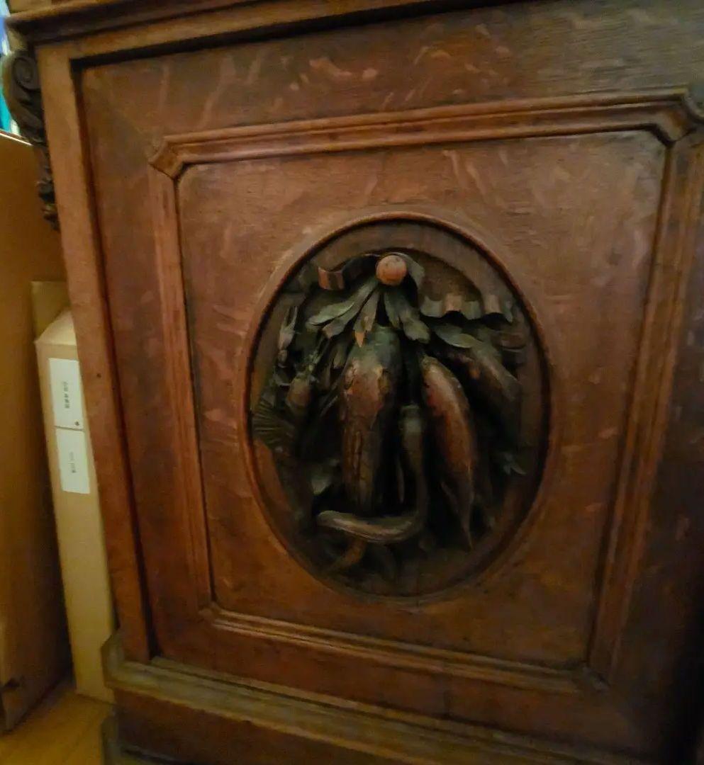 家具 アンティーク ヴィンテージ フランス カップボード 棚 動物ワイルド 高級