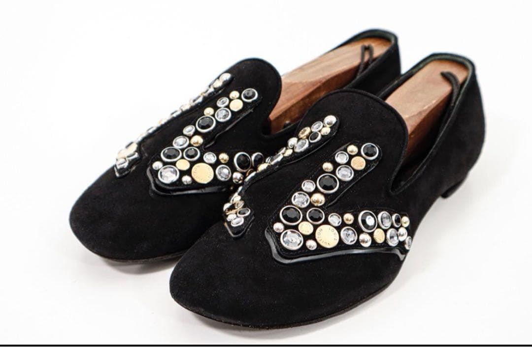 LOUIS VUITTON ビジュー装飾 フラットシューズ 36 1/2