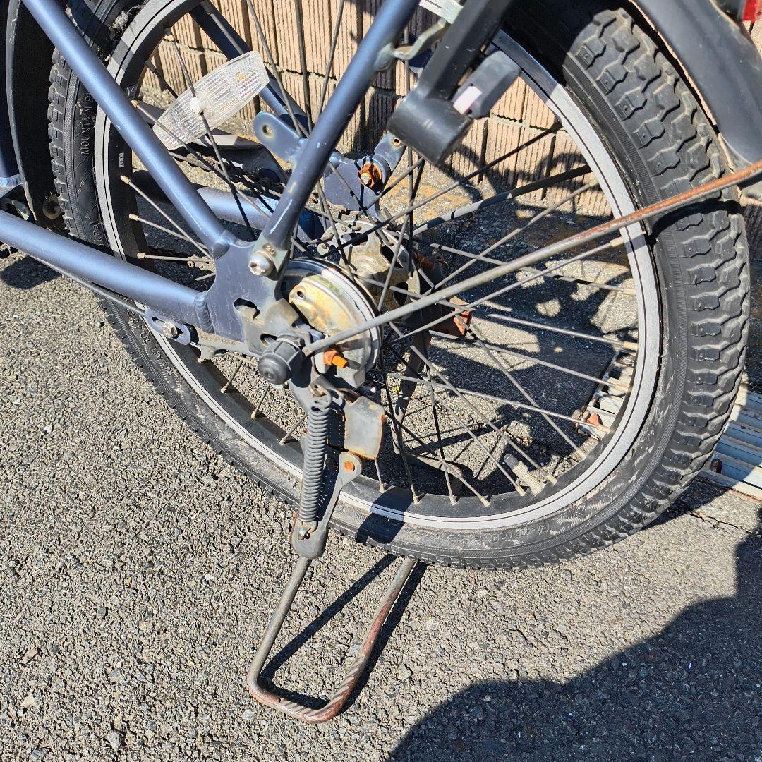 電動アシスト自転車 シティタイプ グレー 前バスケット付き