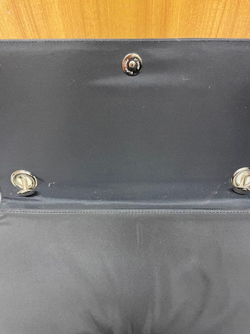 PRADA プラダ ナイロン ハンドバッグ／ショルダーバッグ ブラック 三角ロゴ