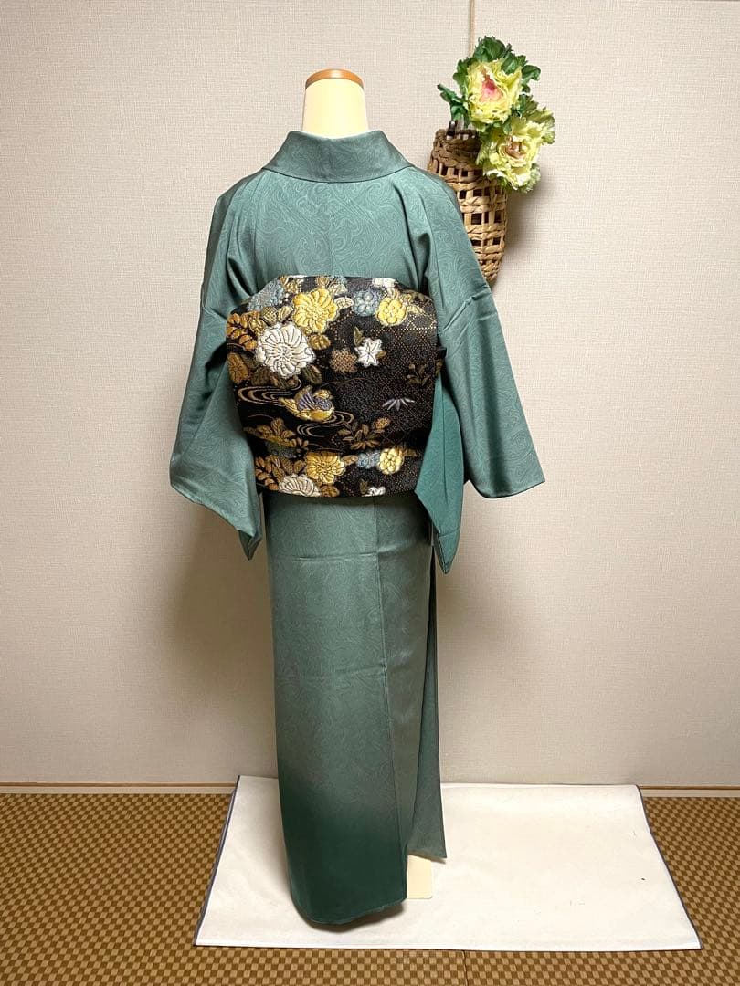 ♦️逸品　辻ヶ花模様　二重太鼓の作り帯