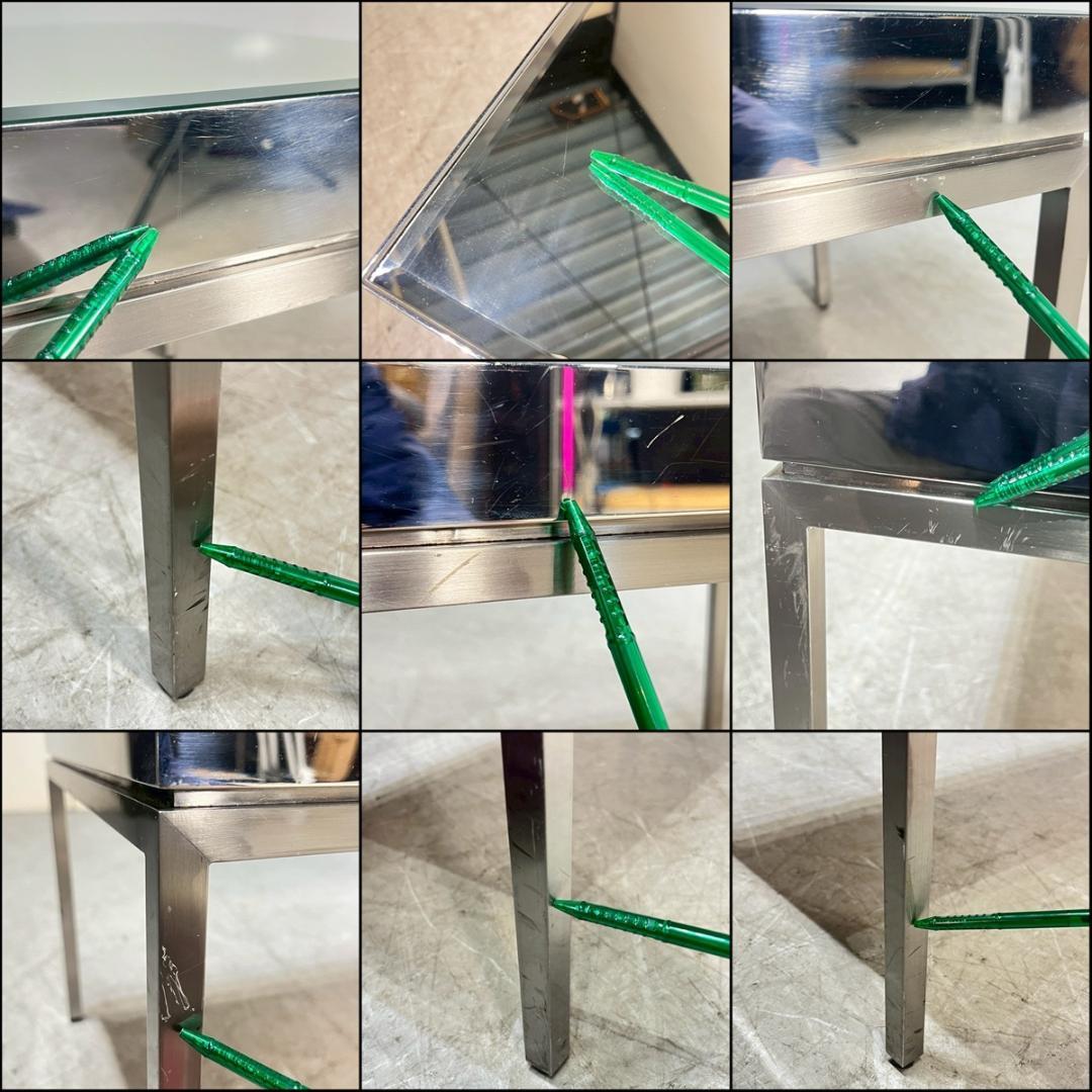 ミラーデザイン センターテーブル リビングテーブル ローテーブル ガラス モダン