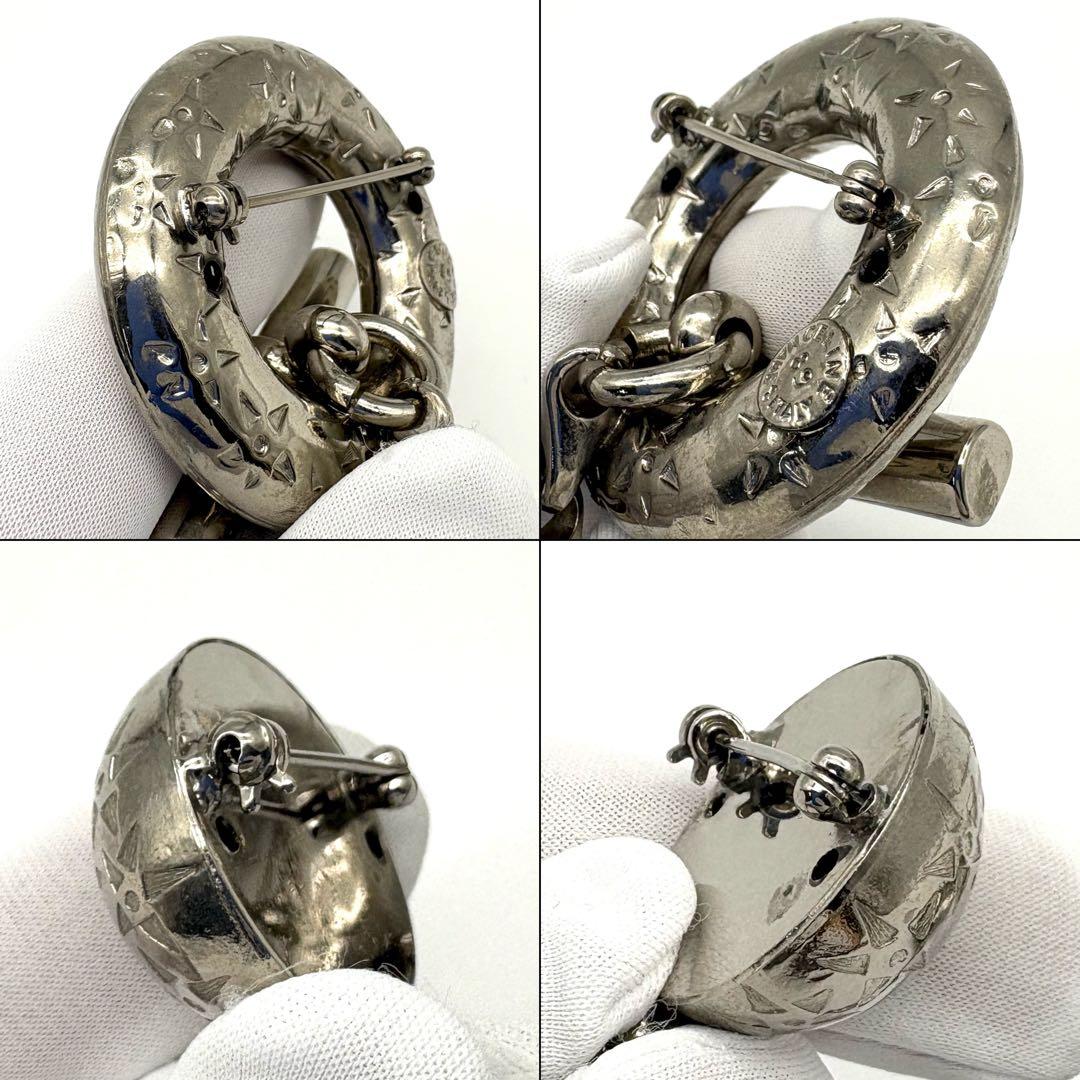 CELINE セリーヌ ブローチ ヴィンテージ ツイスト スターボール シルバー