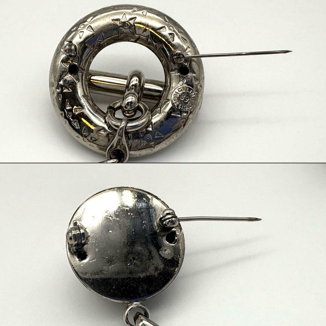 CELINE セリーヌ ブローチ ヴィンテージ ツイスト スターボール シルバー