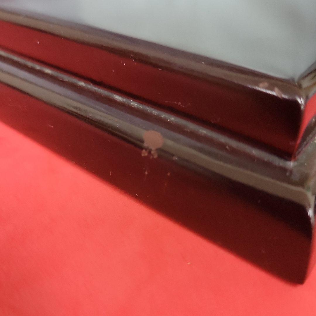 木彫り　笑仏　ガラス玉　台座付