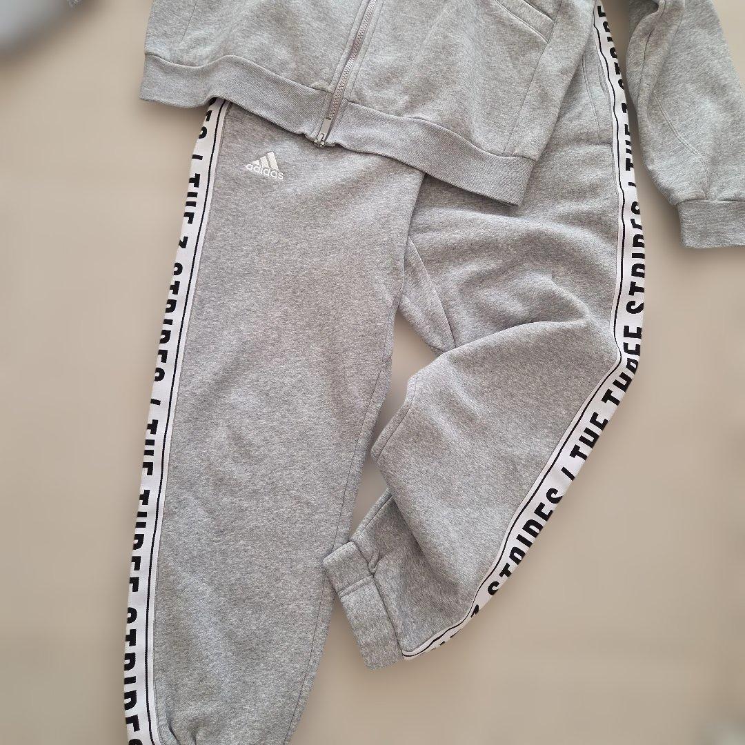 アディダス セットアップ L ジャージ 裏起毛 グレー メンズ