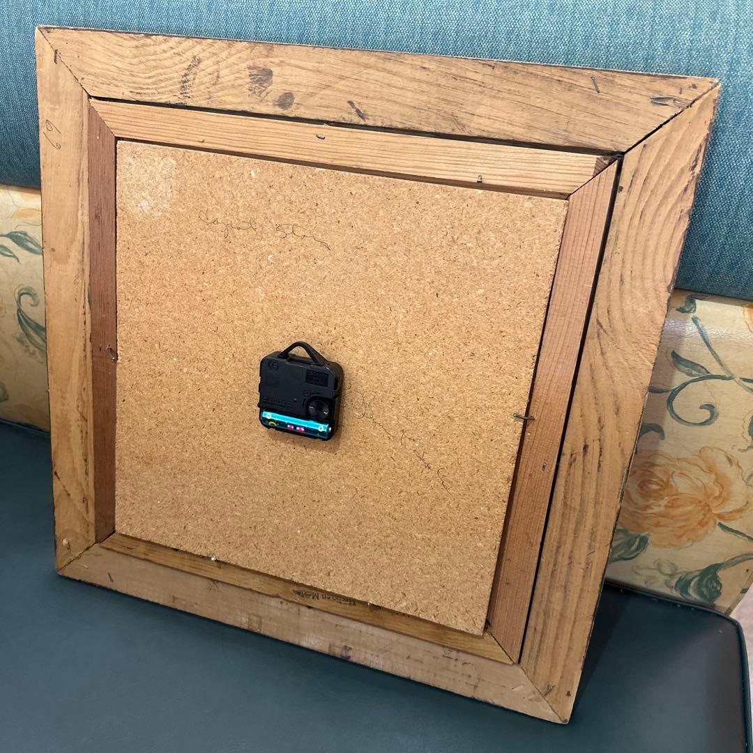 ナバホ族 サンドアート 壁掛け時計 サンフェイス カチナドール 44×44cm