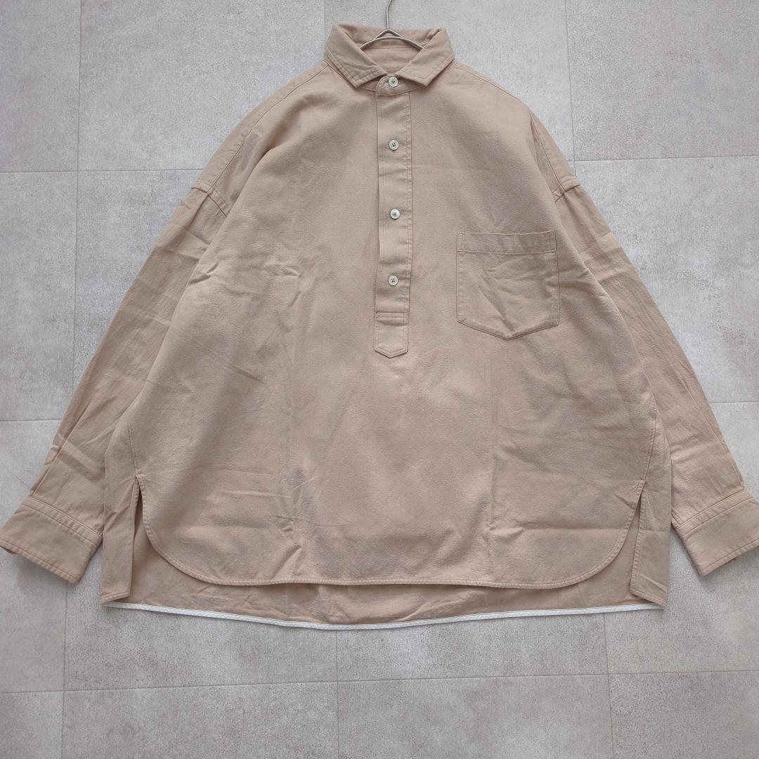 美品✨ TICCA ティッカ スクエアビッグシャツ プルオーバー 綿 ベージュ