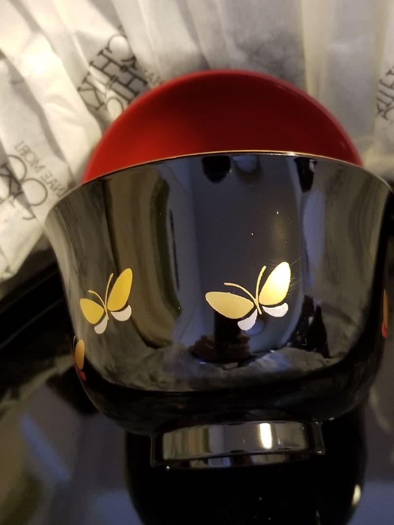 ハナエモリ漆お椀5客と盆セット