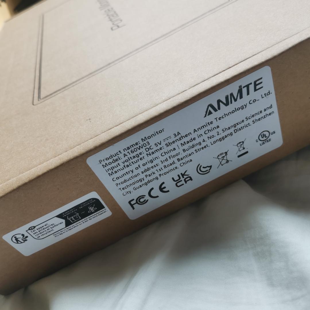 ANMITE 16インチ ポータブルモニター タッチなし 1920x1200