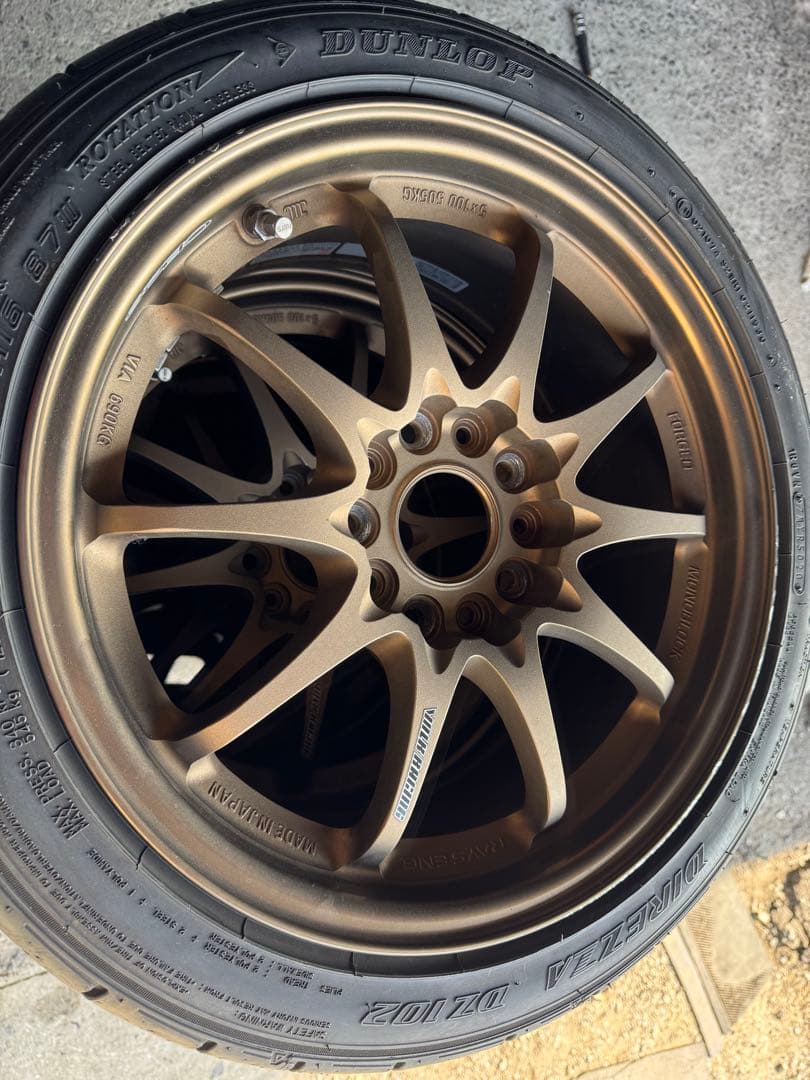 DUNLOP DZ102 205/45R16. VOLK CE28 4本セット