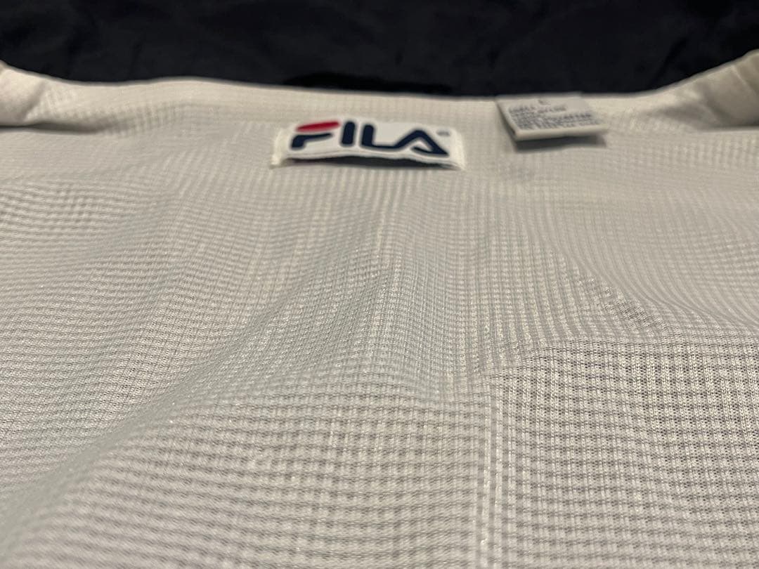 FILA 90s ビンテージ ナイロンジャケット Lネイビー 身幅65