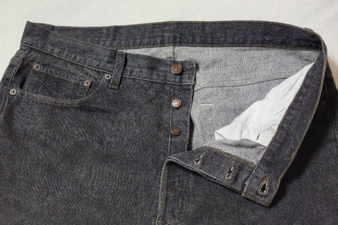 W38L30　極美品　USA製　リーバイス　 501 0658 先染め　ブラック