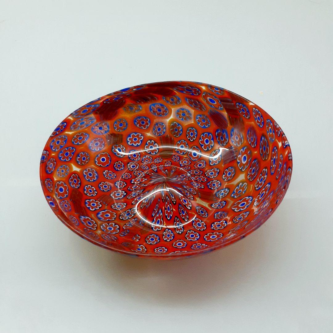 MURANO ムラノ 金彩 レッド ミルフィオリ お碗 皿