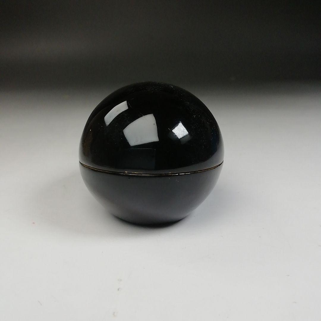 Ｗ１５　香合　『茄子　香合』『塗師　楽堂 作』　共箱　茶道具