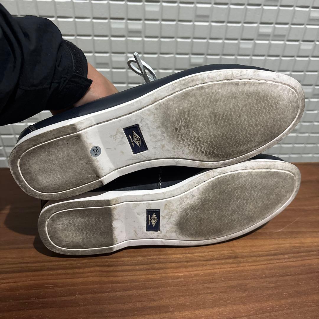 靴 REGALSTANDARDS classic boat shoes NAVY