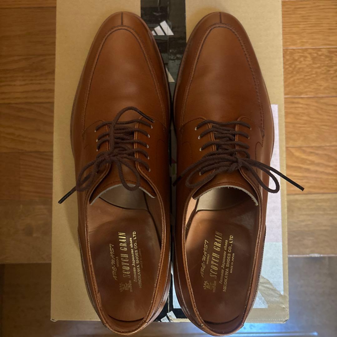 Scotch Grain ブラウン ドレスシューズ25.5 EEE日本製