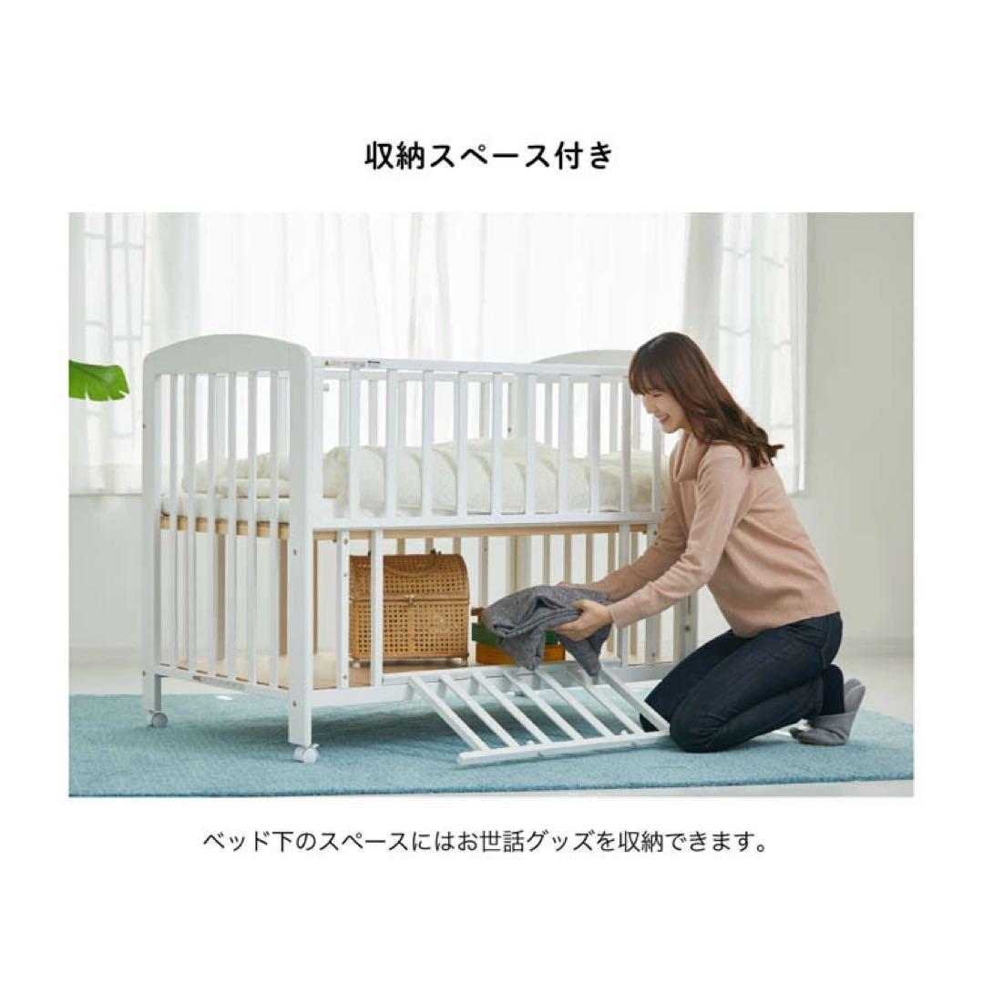 【カトージ(KATOJI)】ベビーベッド ハイタイプ