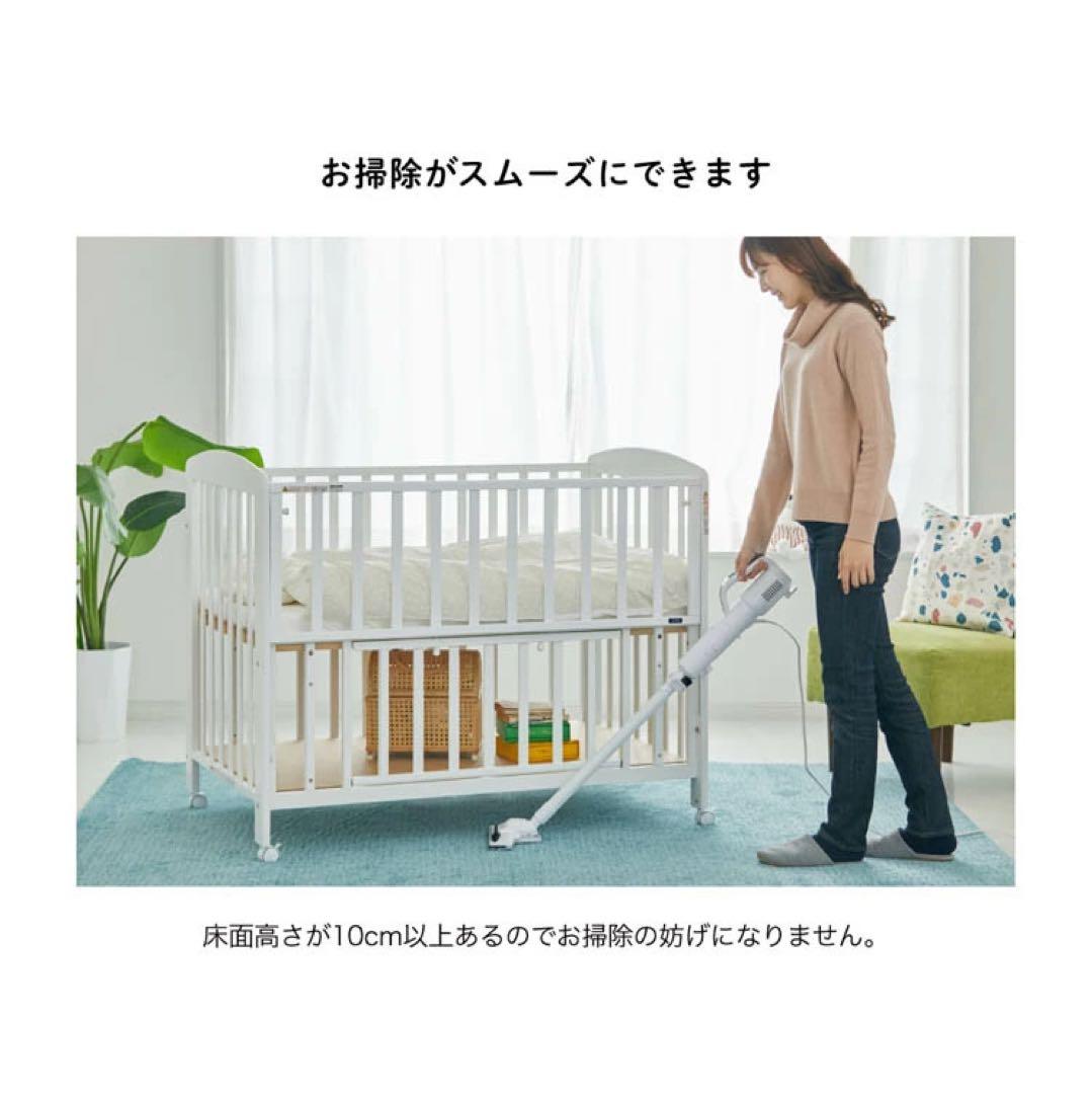 【カトージ(KATOJI)】ベビーベッド ハイタイプ