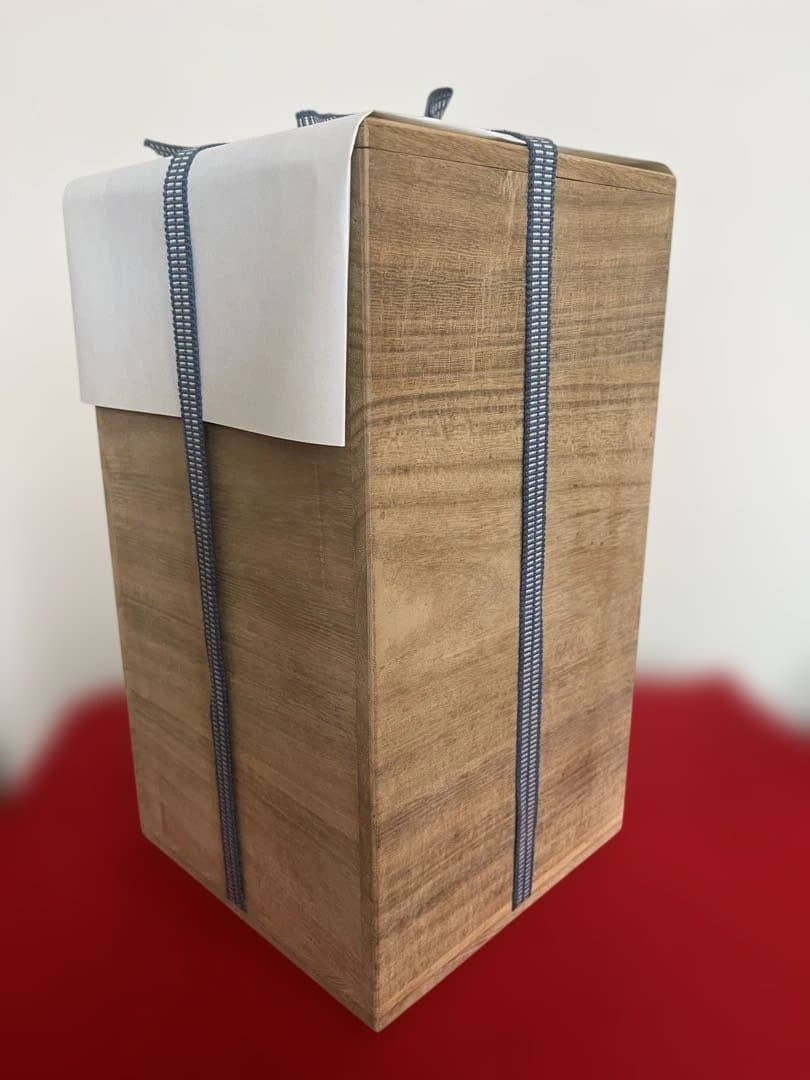 三代 徳田八十吉（正彦銘）深厚釉 瓢型 線文 花生 約29.5㎝ T306