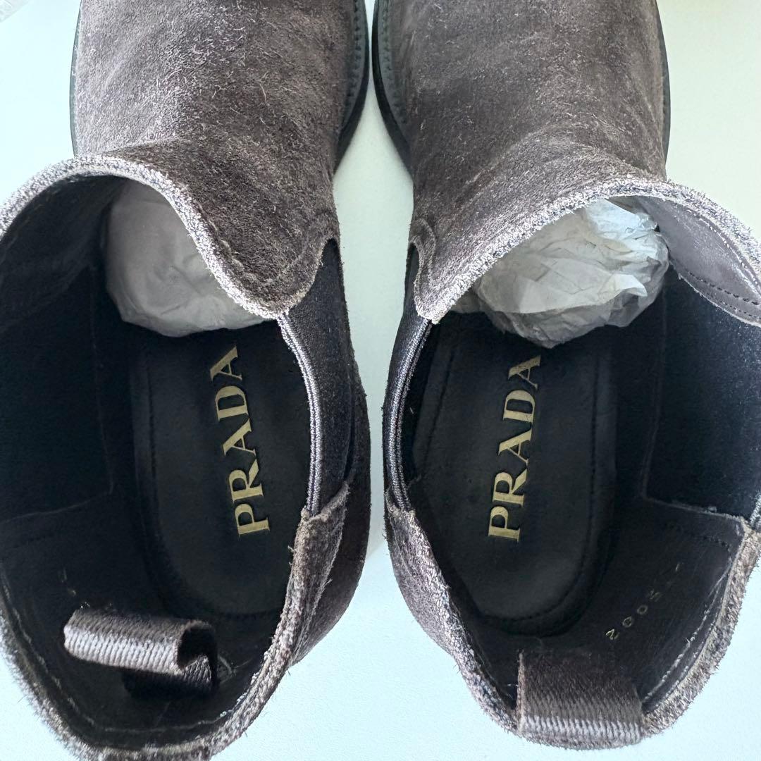 PRADA プラダ　サイドゴアブーツ　25cm スエードブーツ　6 ショート