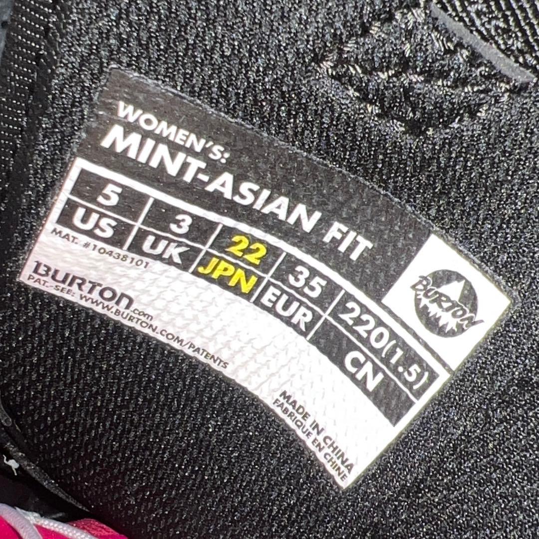 2回使用 22cm BURTON MINT AFスノーボード レースブーツ