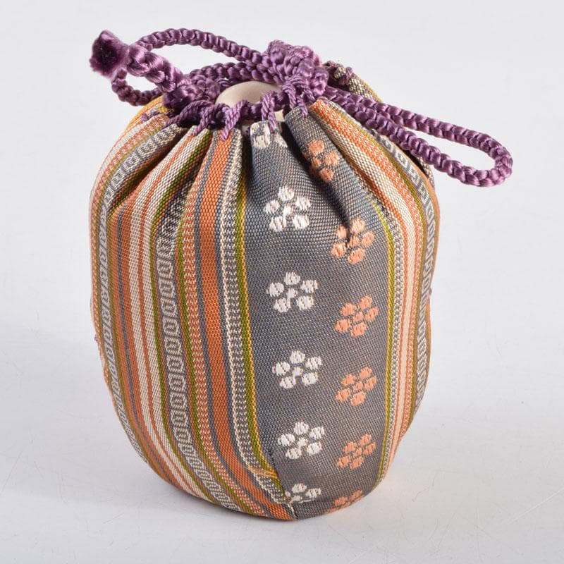 茶道具　萩焼　金子信彦作　茶入　仕覆付　共箱　V　8861