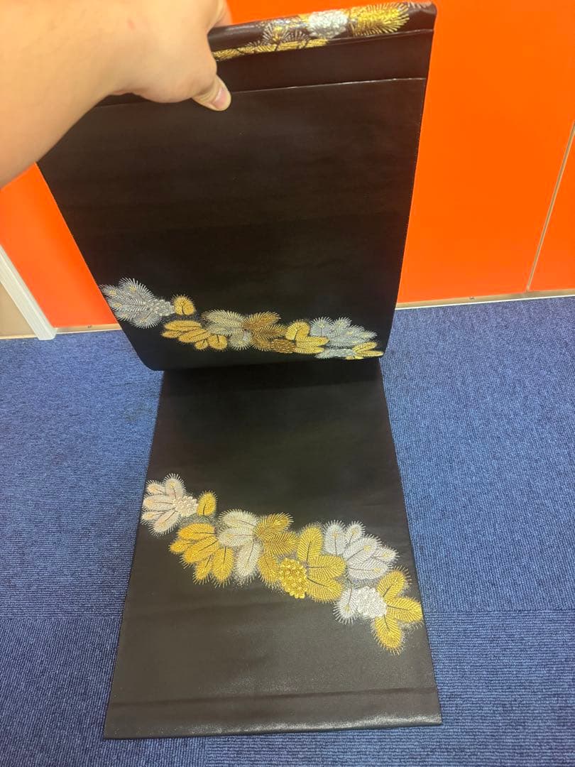 2659袋帯 古代彫金紋 西陣織 金糸　高級上質上品　約440cm 未使用