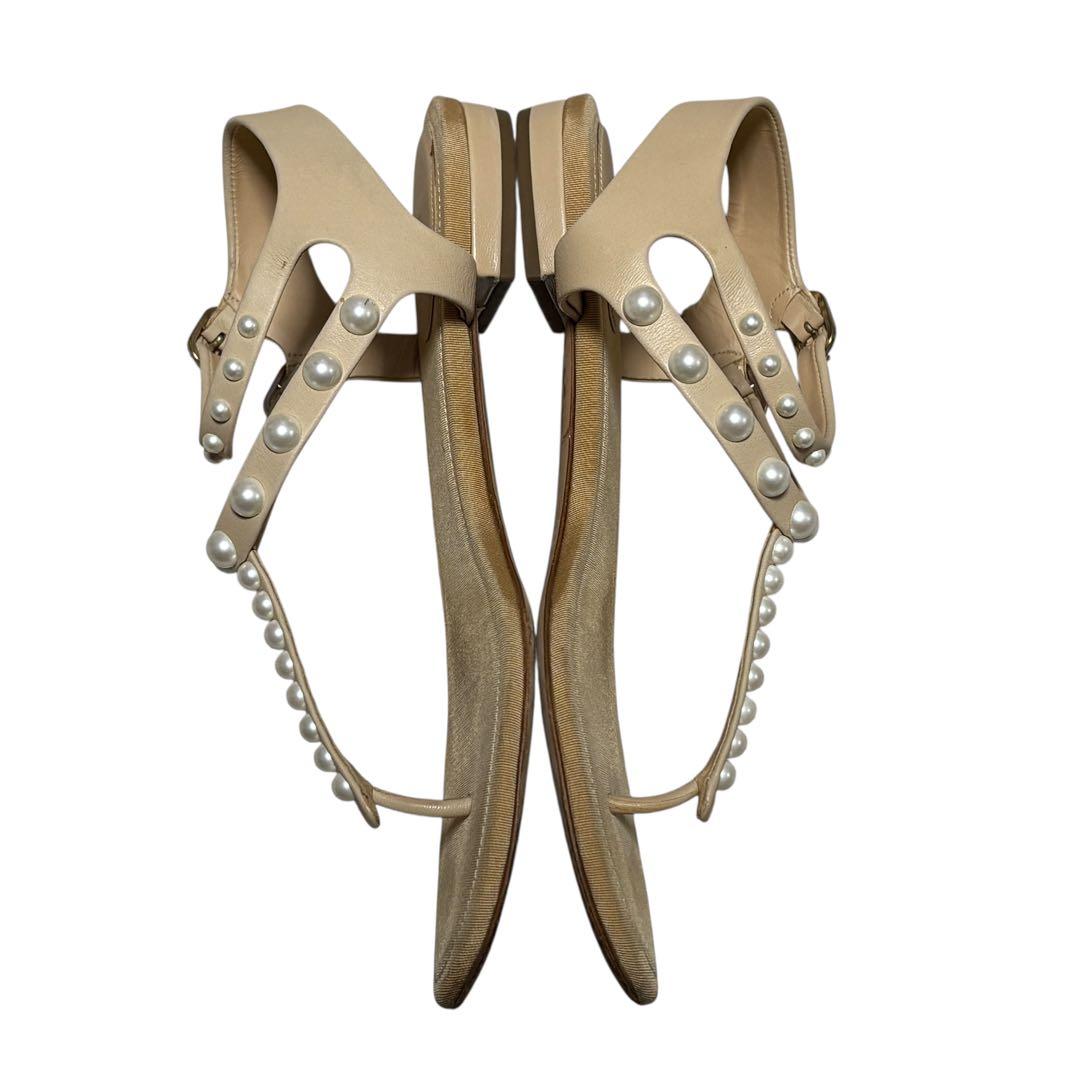 CHANEL シャネル ココマーク パール サンダル 38 1/2