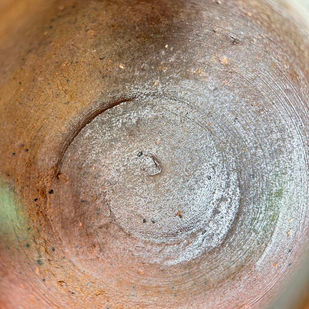 C金重有邦　ぐい呑 備前焼（共箱あり）岡山県指定重要無形文化財保持者