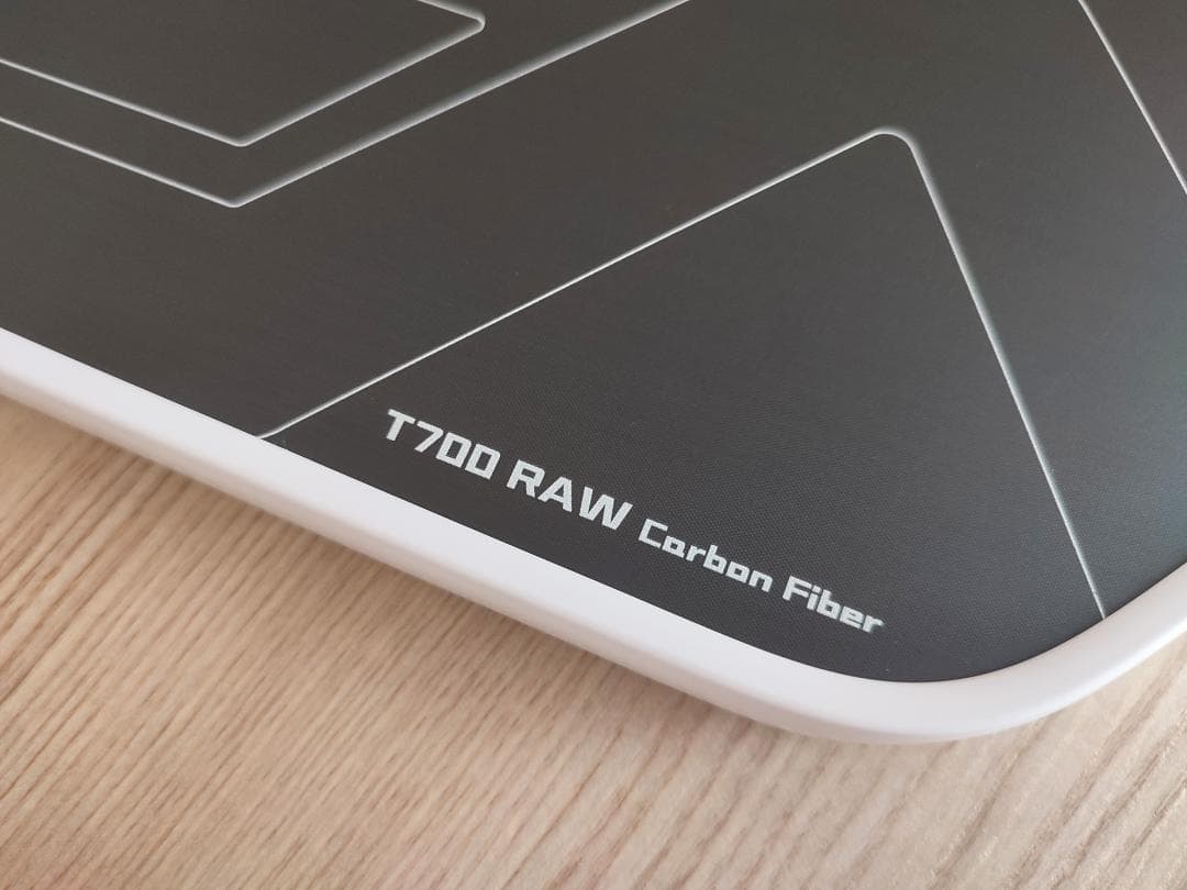 USAPA承認 ピックルボール パドル T700生カーボンファイバー 白 16m