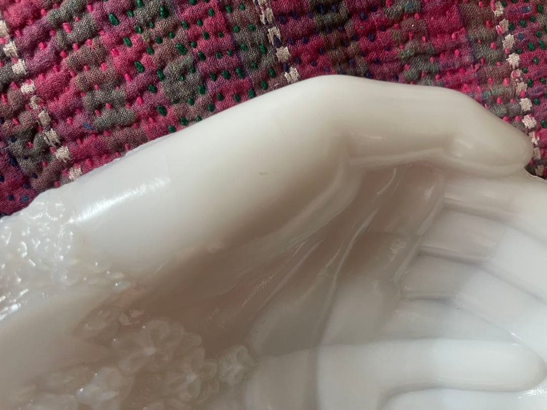 ラスト！エイボン AVON ソープディッシュ トレイ ミルクガラス 灰皿 ハンド