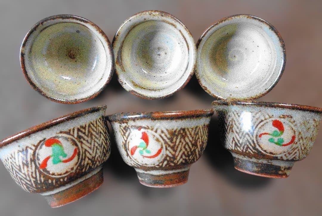 益子焼　島岡達三　酒器セット　8品