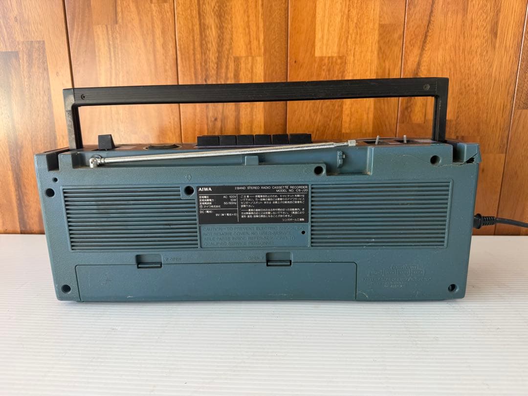 AIWA CS-J20 ラジカセ レトロ希少青色(a67)