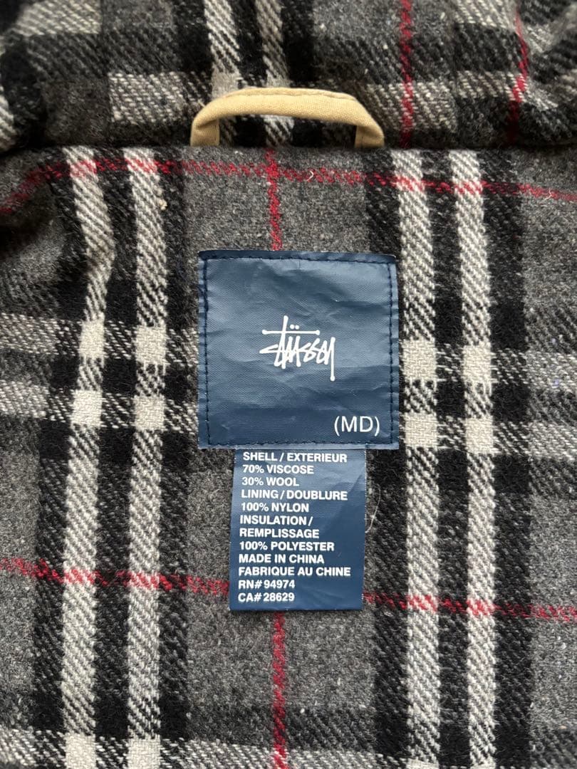 STUSSY 裏地チェック モッズコート Burberry サーモライト