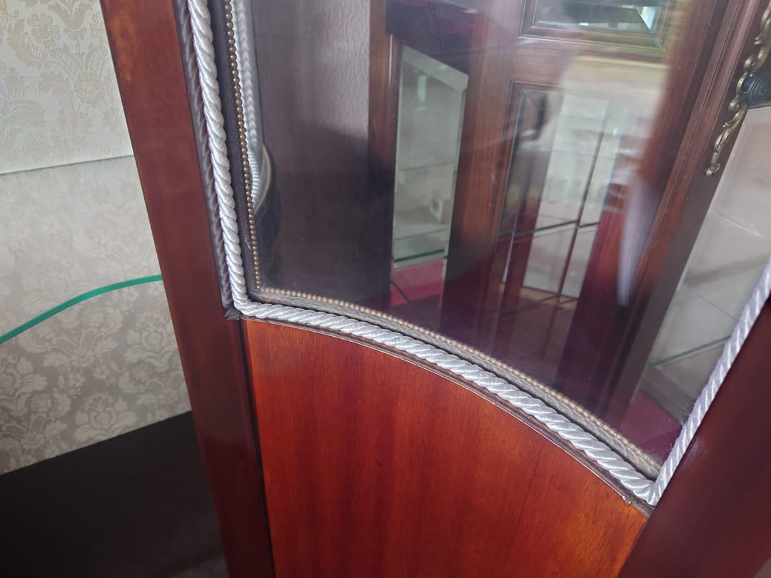 スペイン アンティーク飾り棚 マホガニーローズウッド キャビネット